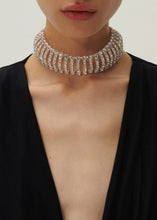 Load image into Gallery viewer, Domed choker in silver
