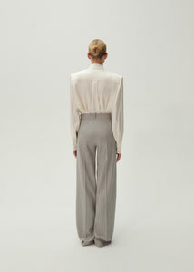 Wide leg tailored pants in grey