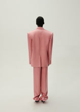 Load image into Gallery viewer, Wide leg silk tailored pants in pink
