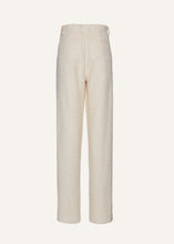 Load image into Gallery viewer, Wide leg bouclé pants in beige
