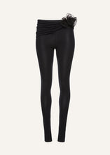 Load image into Gallery viewer, Waist wrap jersey leggings in black
