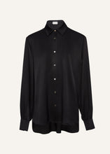 Load image into Gallery viewer, Classic silk shirt in black
