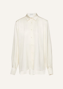 Classic silk shirt in cream