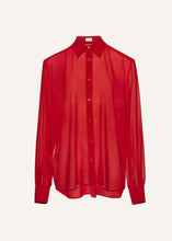 Load image into Gallery viewer, Sheer classic shirt in red
