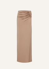 Load image into Gallery viewer, Hip plunge maxi skirt in beige
