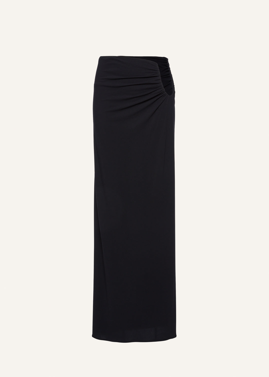 Hip plunge maxi skirt in black