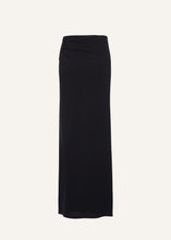 Load image into Gallery viewer, Hip plunge maxi skirt in black
