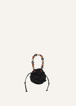 Load image into Gallery viewer, Small Magda bag beads strap in black crochet
