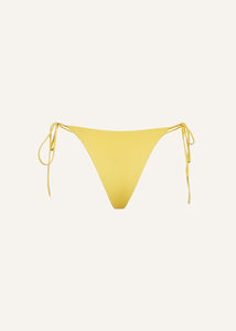 High-waist string tie swim bottom in yellow
