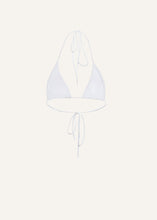 Load image into Gallery viewer, Floral strappy triangle bikini top in cream print
