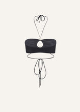 Load image into Gallery viewer, Halterneck pearl bandeau top in black
