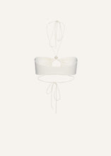 Load image into Gallery viewer, Halterneck pearl bandeau top in cream
