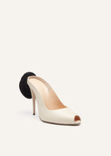 Load image into Gallery viewer, RE24 PEEP TOE MULES LEATHER CREAM
