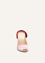 Load image into Gallery viewer, RE24 PEEP TOE MULES SATIN PINK
