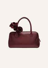 Load image into Gallery viewer, Brigitte bag in burgundy leather and silver
