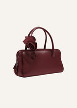 Load image into Gallery viewer, Brigitte bag in burgundy leather and silver
