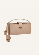 Load image into Gallery viewer, Apolonia bag in beige suede with flower charm
