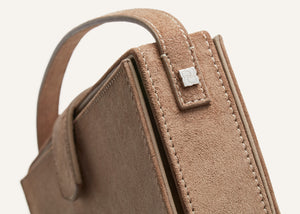 RE25 APOLONIA BAG BEIGE SUEDE LEATHER