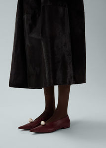 RE25 BALLET FLATS BURGUNDY