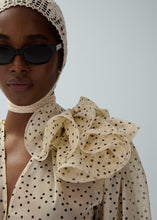 Load image into Gallery viewer, RE25 BLOUSE 02 CREAM DOTS
