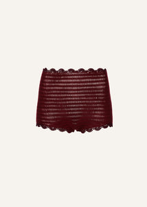 RE25 CROCHET 04 SHORTS BORDEAUX