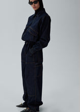 Load image into Gallery viewer, Loose leg industrial denim in navy
