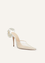 Load image into Gallery viewer, RE25 HEEL MULES CRYSTALS CREAM
