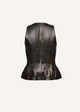 Load image into Gallery viewer, RE25 LEATHER 10 VEST BLACK VINTAGE
