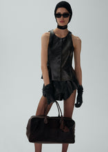 Load image into Gallery viewer, RE25 LEATHER 10 VEST BLACK VINTAGE

