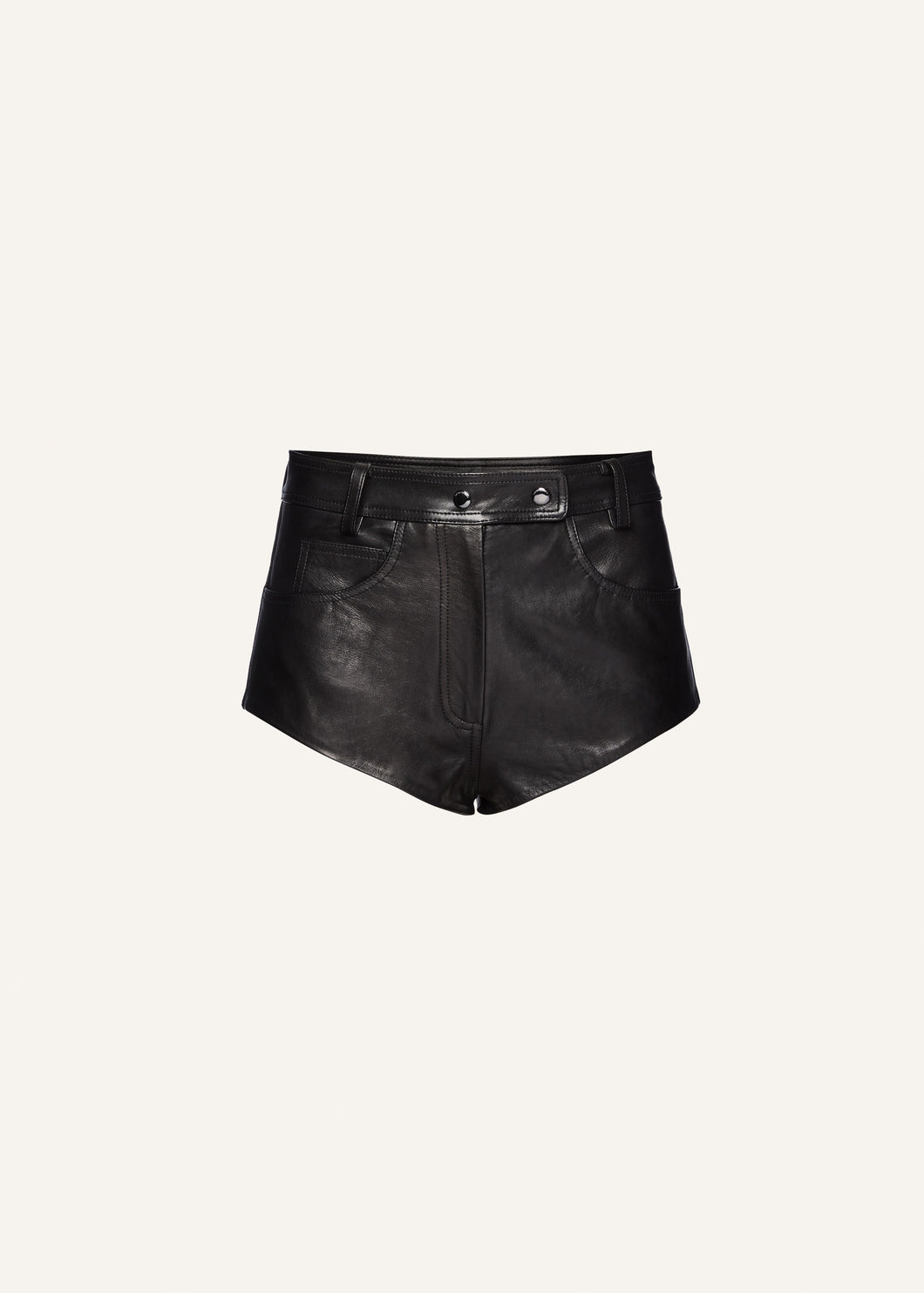 RE25 LEATHER 15 SHORTS BLACK