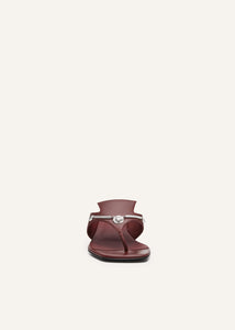 RE25 SANDALS LEATHER BURGUNDY