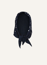 Load image into Gallery viewer, Crystal-studded triangle bandana in navy
