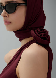 Versatile scarf in burgundy