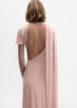 Load image into Gallery viewer, Midi dress with scarf detail in light pink
