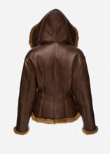 Load image into Gallery viewer, RE26 LEATHER 14 SHEARLING JACKET DARK BROWN
