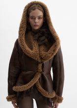 Load image into Gallery viewer, RE26 LEATHER 14 SHEARLING JACKET DARK BROWN
