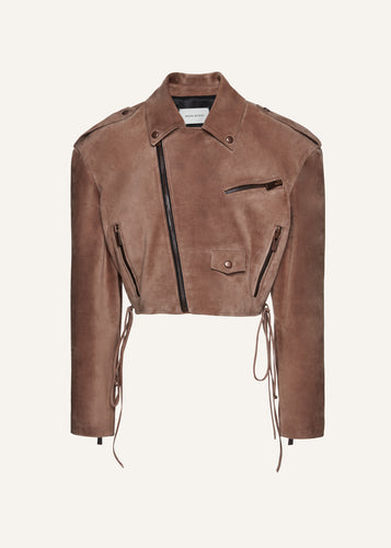 SS24 LEATHER 01 JACKET BROWN