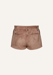 SS24 LEATHER 02 SHORTS BROWN
