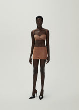 Load image into Gallery viewer, SS24 LEATHER 04 SKIRT BROWN
