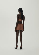 Load image into Gallery viewer, SS24 LEATHER 04 SKIRT BROWN
