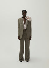 Load image into Gallery viewer, Wide-leg twill trousers in beige
