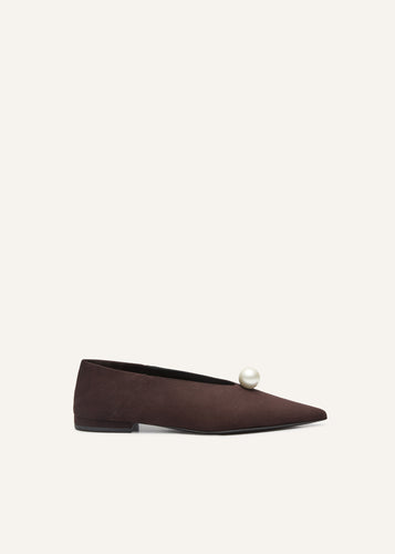 SS25 BALLET FLATS BROWN PEARL