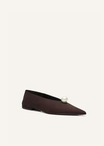 SS25 BALLET FLATS BROWN PEARL