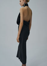 Load image into Gallery viewer, Lace detail midi skirt in black
