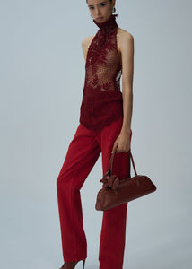 SS25 CROCHET 02 TOP BORDEAUX