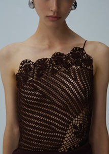 SS25 CROCHET 04 TOP BROWN