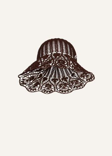 SS25 CROCHET 05 HAT BROWN