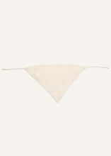 Load image into Gallery viewer, Crochet triangle scarf in cream
