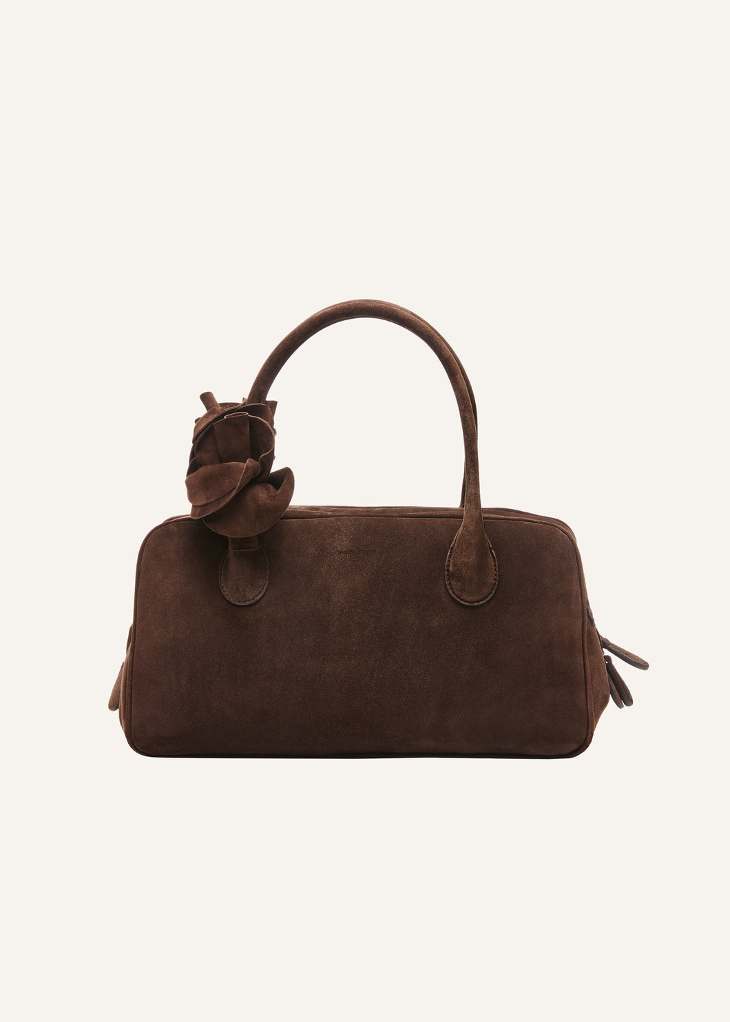 Brigitte bag in brown suede and silver
