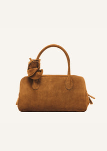 Brigitte bag in camel suede